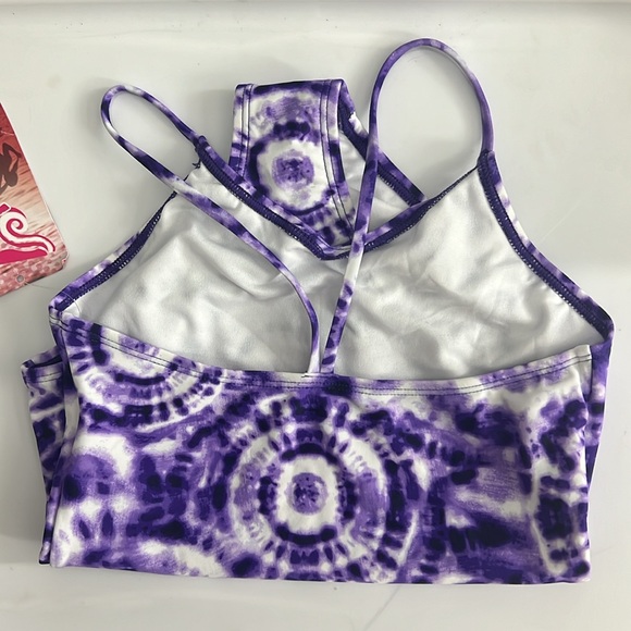 Kanu Surf Groovy Purple Girls One Piece bathing Suit Size 12 New with Tag - Picture 3 of 7